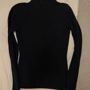 Reformation Cashmere Black Turtleneck Mockneck Sweater